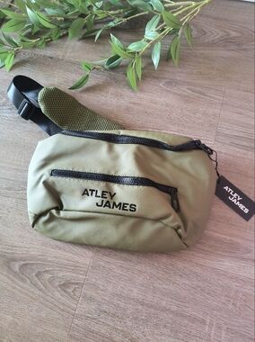 NWT Atley James Green Harmon Sling Bag Crossbody Belt Bag Fanny Pack